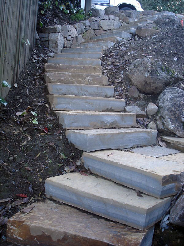 Dry Set Stone Staircase, Mill Valley, Marin County, CA